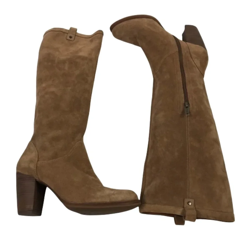 UGG Women’s Chestnut Suede Riding Boots Size 10 New - Picture 5 of 8